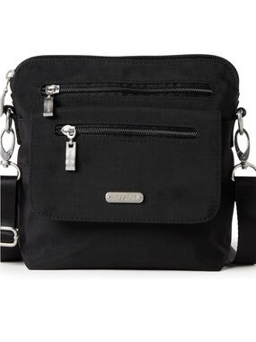 New! Baggallini Let’s Escape Black Crossbody Bag